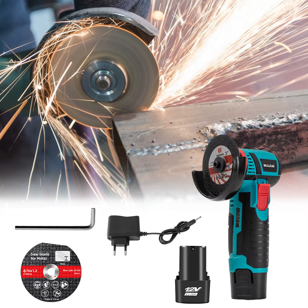 12V 19500rpm Mini meuleuse d'angle outil de meulage rechargeable polisseuse pour outils électriques sans fil diamant de coupe