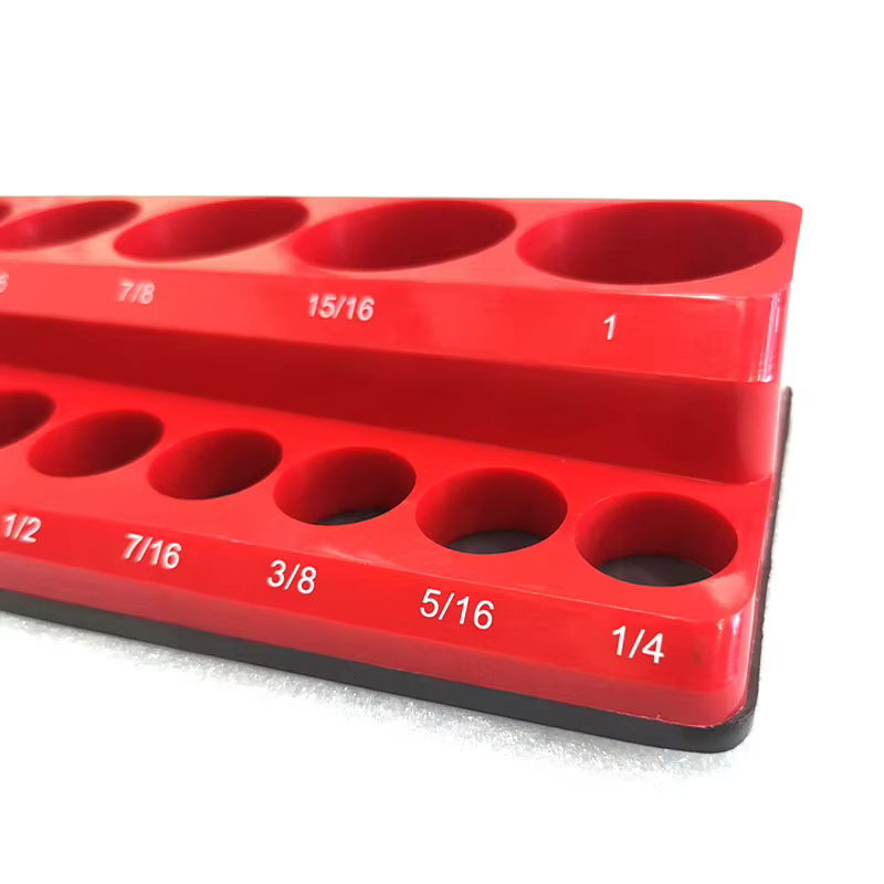 Support de rangement de douilles magnétiques rouges
