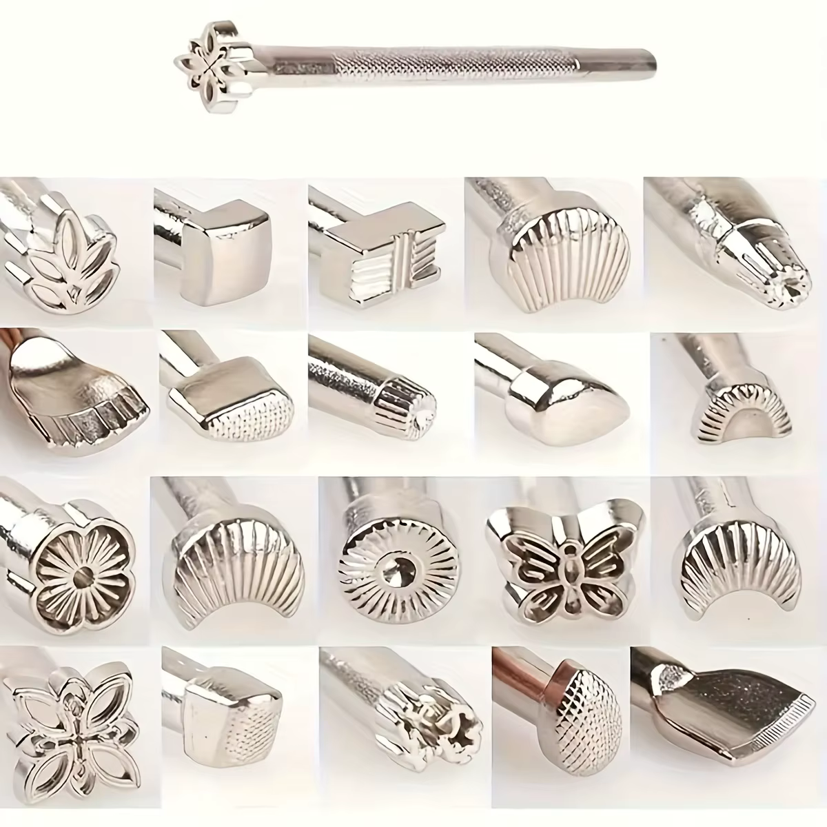Ensemble d'outils de bricolage en cuir 20 pièces-outils d'impression, de poinçon, de sculpture et de gaufrage de sacs
