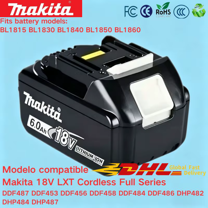 Batterie Makita 18V 6.0Ah 100% authentique
