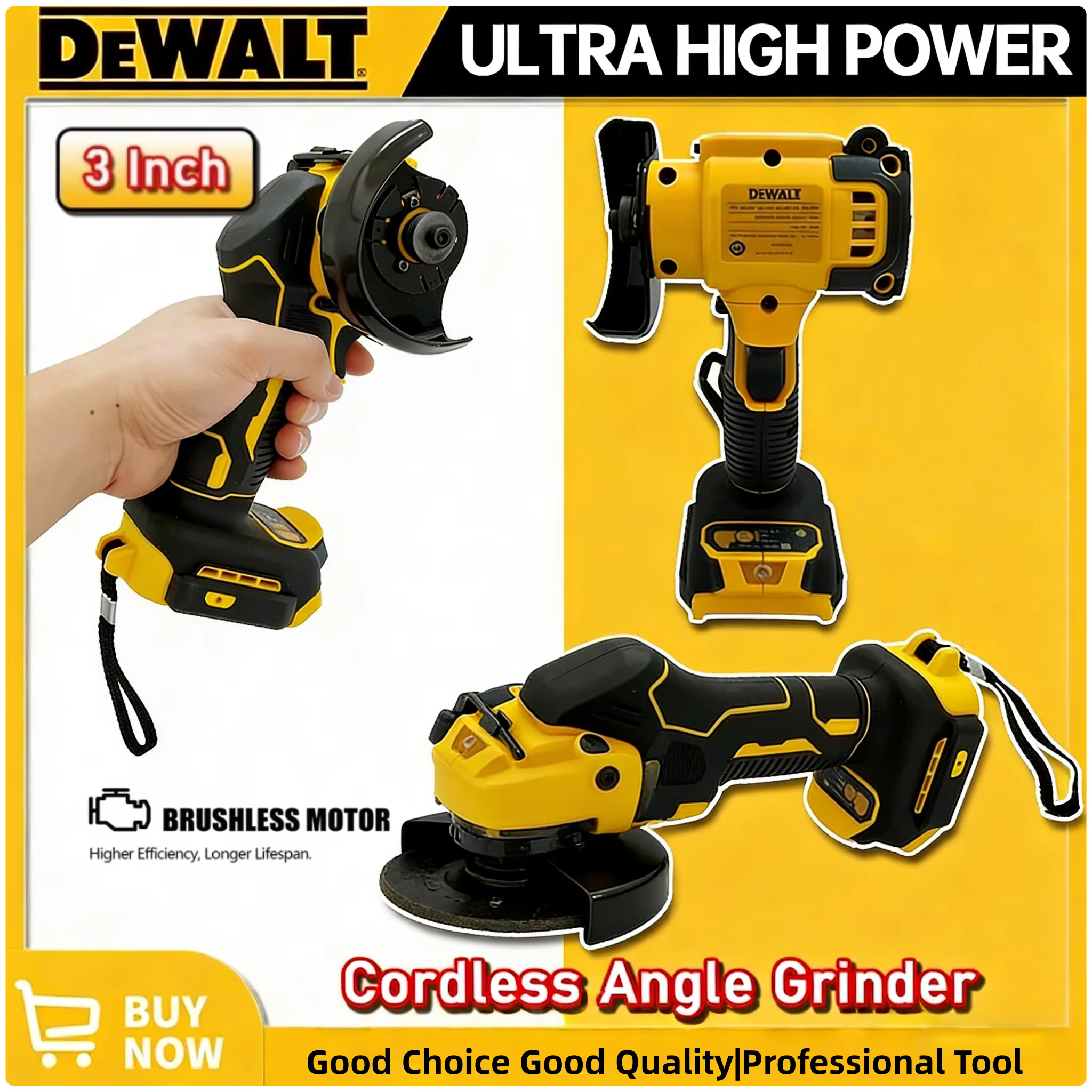 Meuleuse d'angle sans fil DEWALT 3 pouces