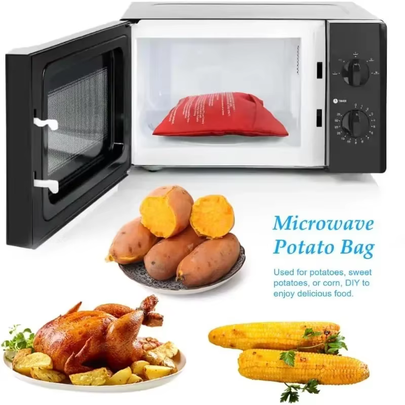 Sac à pommes de terre réutilisable pour micro-ondes, cuiseur à micro-ondes, cuiseur à pommes de terre au four, outil d'accessoires de cuisine