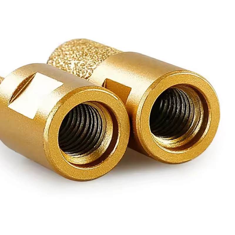 Tête de meulage diamantée M10 de 6, 10, 15 mm, scie cloche brasée, résistante à l'usure, pour meuleuse d'angle, polyvalente, haute performance