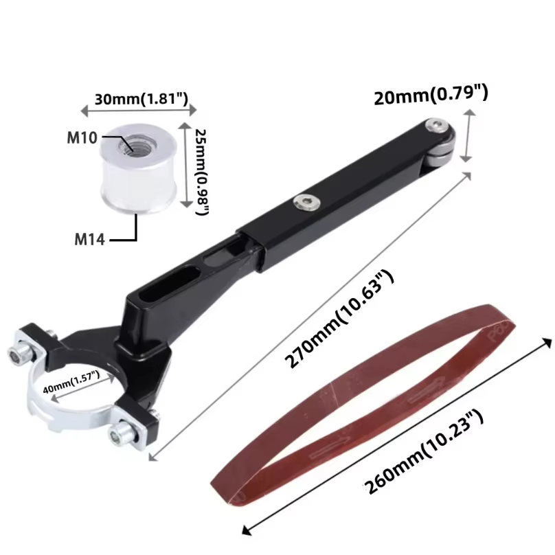 Adaptateur de meuleuse d'angle pour ponceuse à bande M10/M14