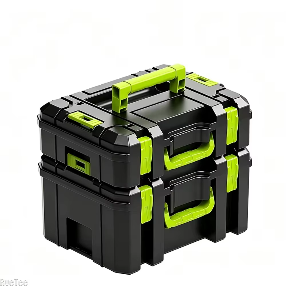 Boîte à outils multifonctionnelle grande capacité empilable, boîte de rangement élargie pour quincaillerie, organisateur de boîte à outils, rangement de garage