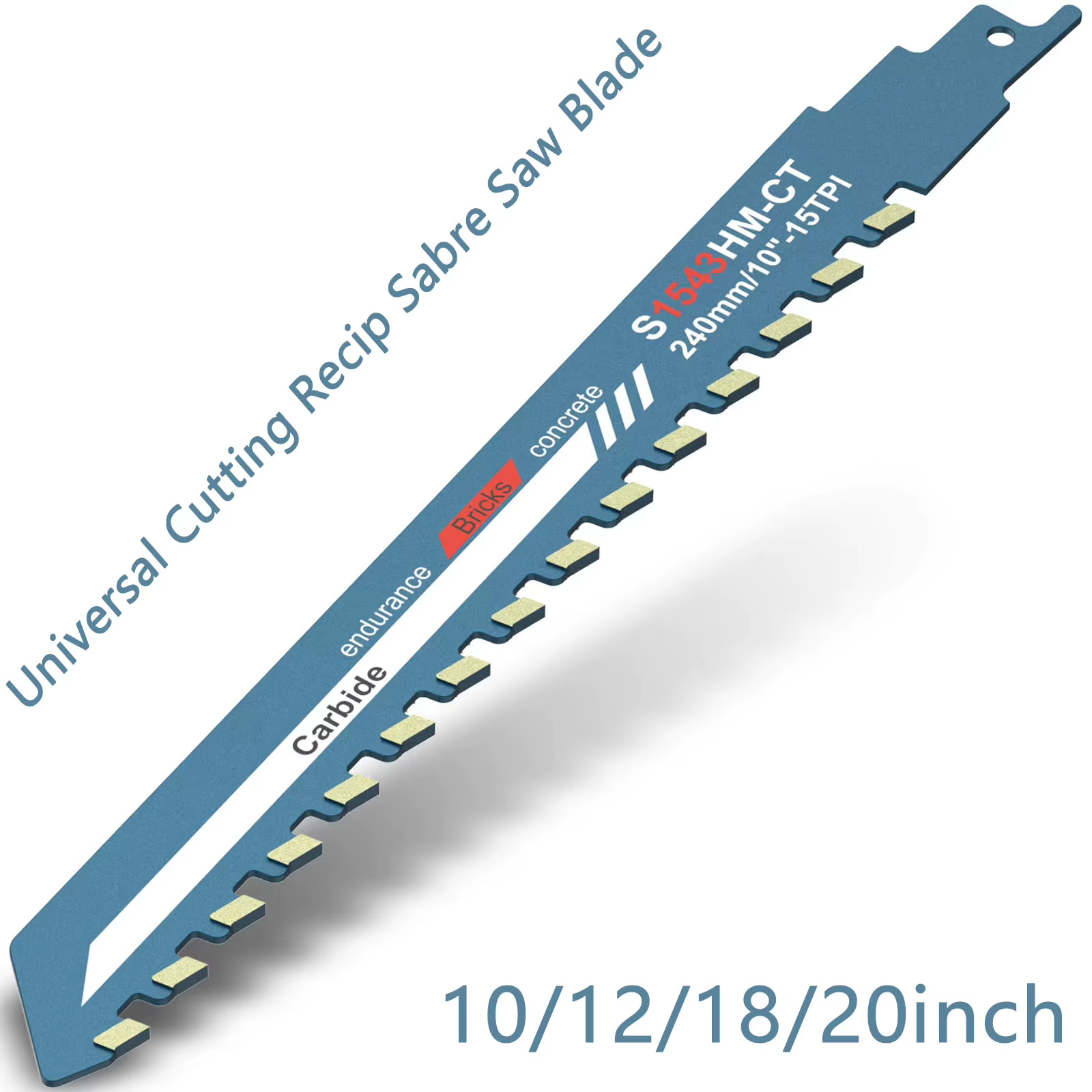 Lame de scie sabre universelle 10/12/18/20 pouces en acier allié pour la découpe de briques et de béton