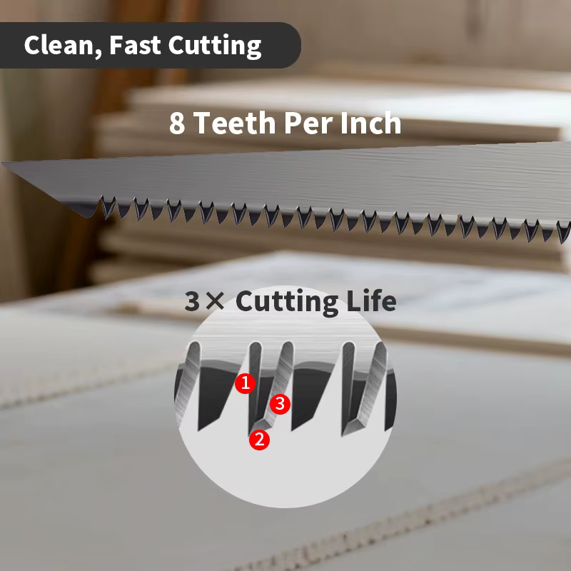 Scie à découper les plaques de plâtre pliable lame en acier 8 TPI avec dents triplement affûtées poignée ergonomique pour la découpe de panneaux muraux avec sac de rangement