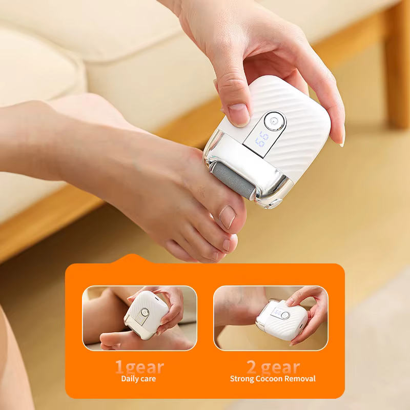 Ponceuse électrique rechargeable pour pieds, éliminateur de peaux mortes et de callosités, lime électrique pour pieds, soin et réparation des pieds secs et gercés