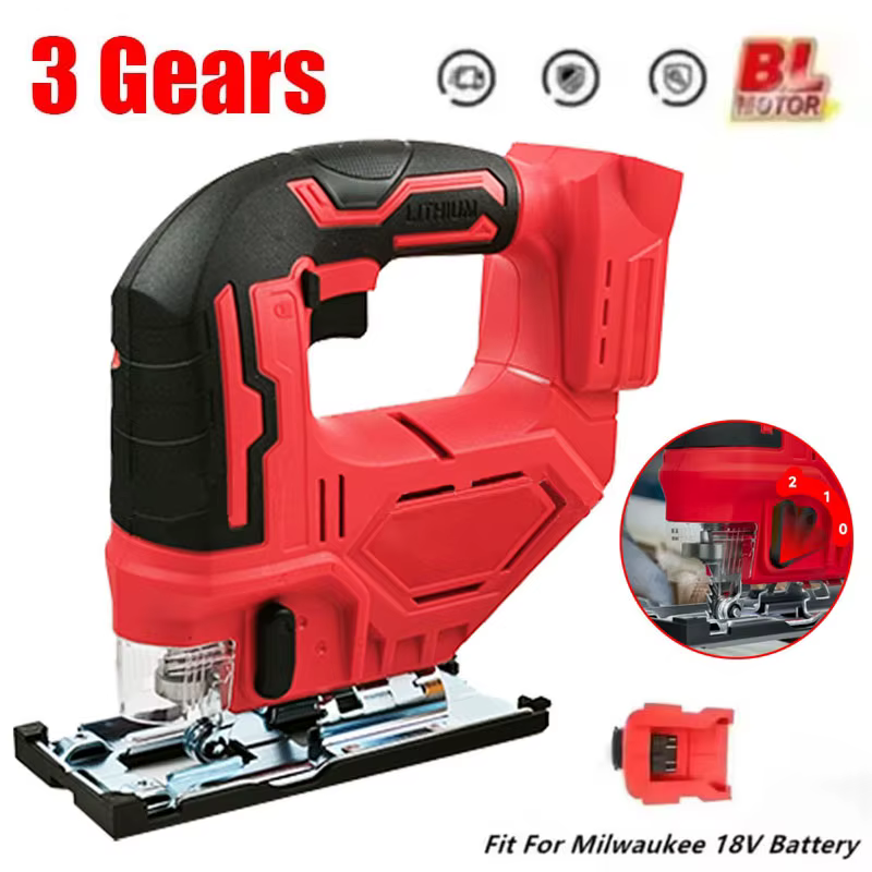 Scie sauteuse électrique pour batterie Milwaukee 18 V 2700 tr/min vitesse variable 3 positions réglage orbital outil