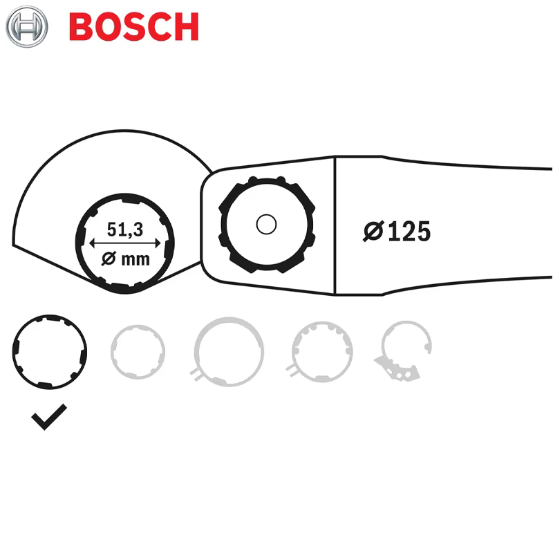 BOSCH 2605510257 Protection professionnelle avec couvercle 125 MM