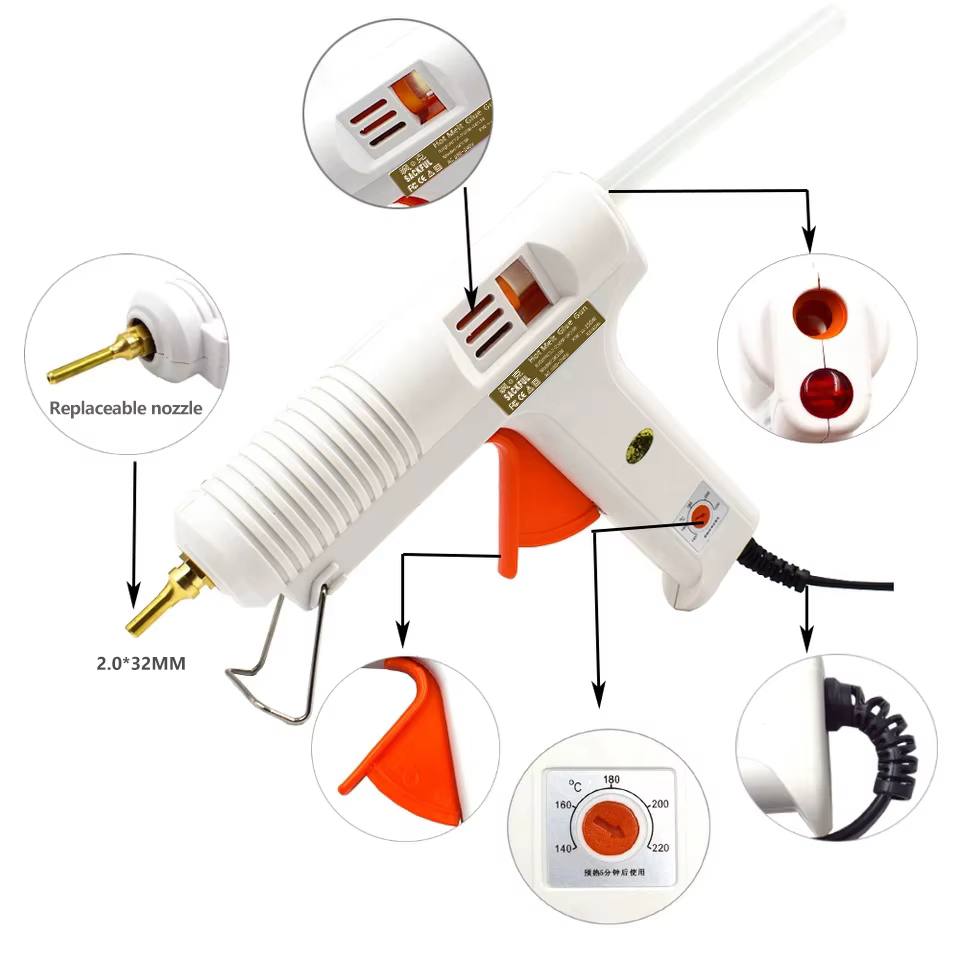 150 W 100 W Thermofusible Pistolet À Colle avec Contrôle De Température Thermostat 5 Livraison