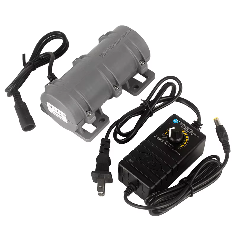 Mini moteur vibrant Portable 12V/24V 3800 tr/min 10W pour systèmes d'avertissement lit de Massage vibrateur de régulation de vitesse (avec alimentation)
