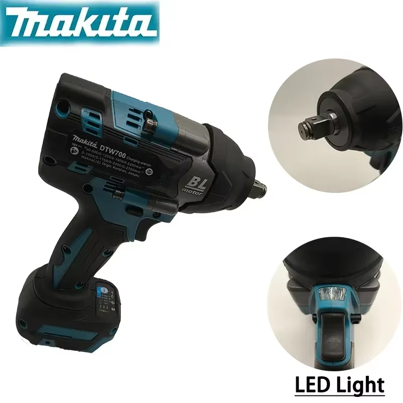 Clé à chocs sans fil Makita DTW700Z 18V - Perceuse-visseuse électrique rechargeable sans balais et outil