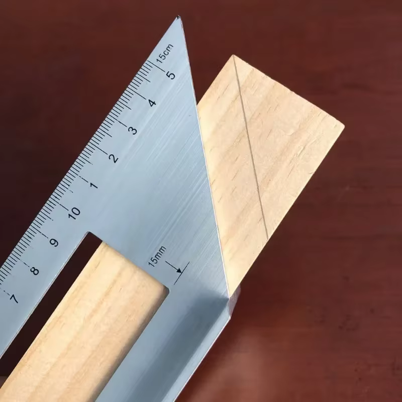 Règle d'angle de jauge carrée multifonctionnelle à 45/90 degrés, outil de mesure pour le travail du bois