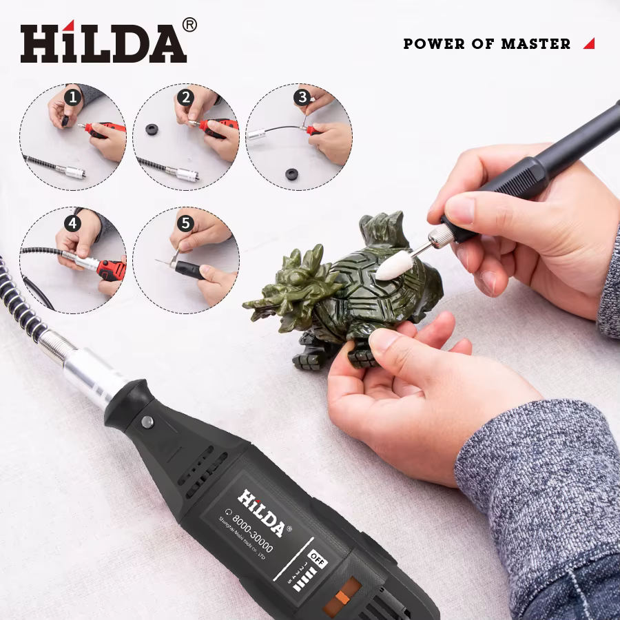 HILDA perceuse électrique meuleuse graveur stylo broyeur Mini