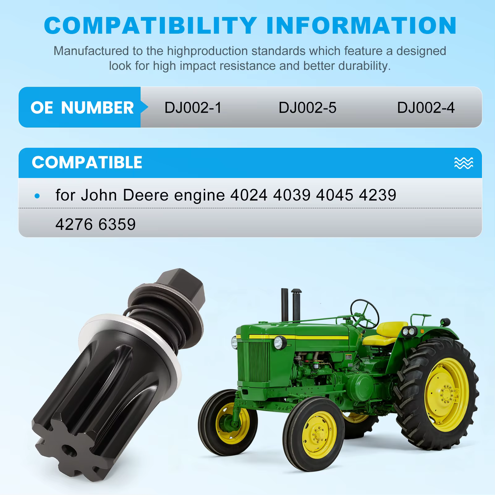 Outil de tournage de moteur et jeu de synchronisation pour moteurs John Deere en métal pour 4024 4039 4045 4239 4276 6090 DJ002-1 DJ002-5 DJ002-4