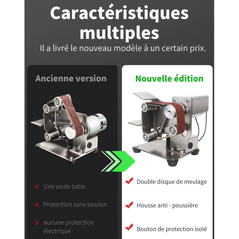 Mini Polisseuse à Bande Électrique
