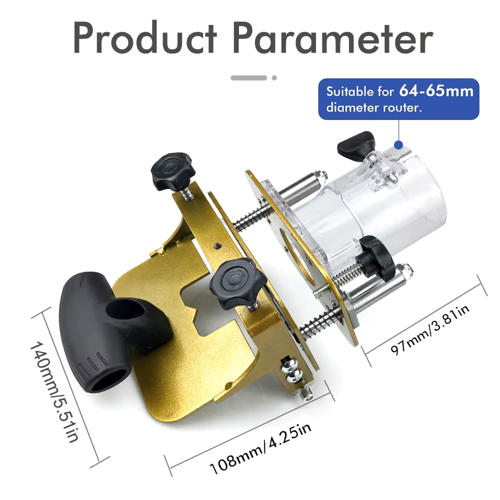 Gabarit de mortaisage pour machine à tailler de 65mm