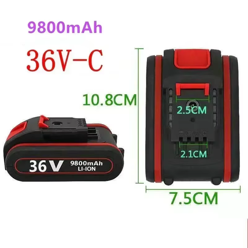 Nouvelle batterie 21V 36V 9.8Ah pour perceuse électrique