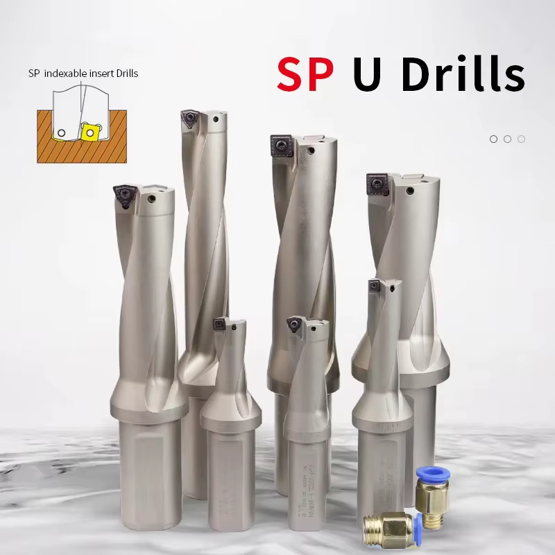 Forets série SP, foret d'insertion 11mm-49mm de profondeur 2D 3D 4D Indexable U perceuse CNC pour machines SPMG tours à eau