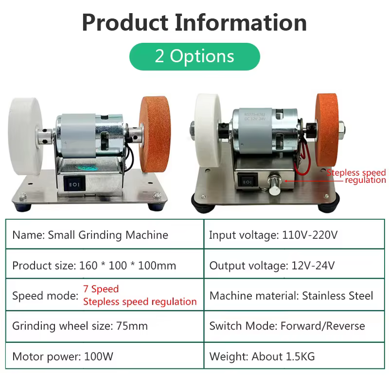100W Double meuleuse Machine artefact Table