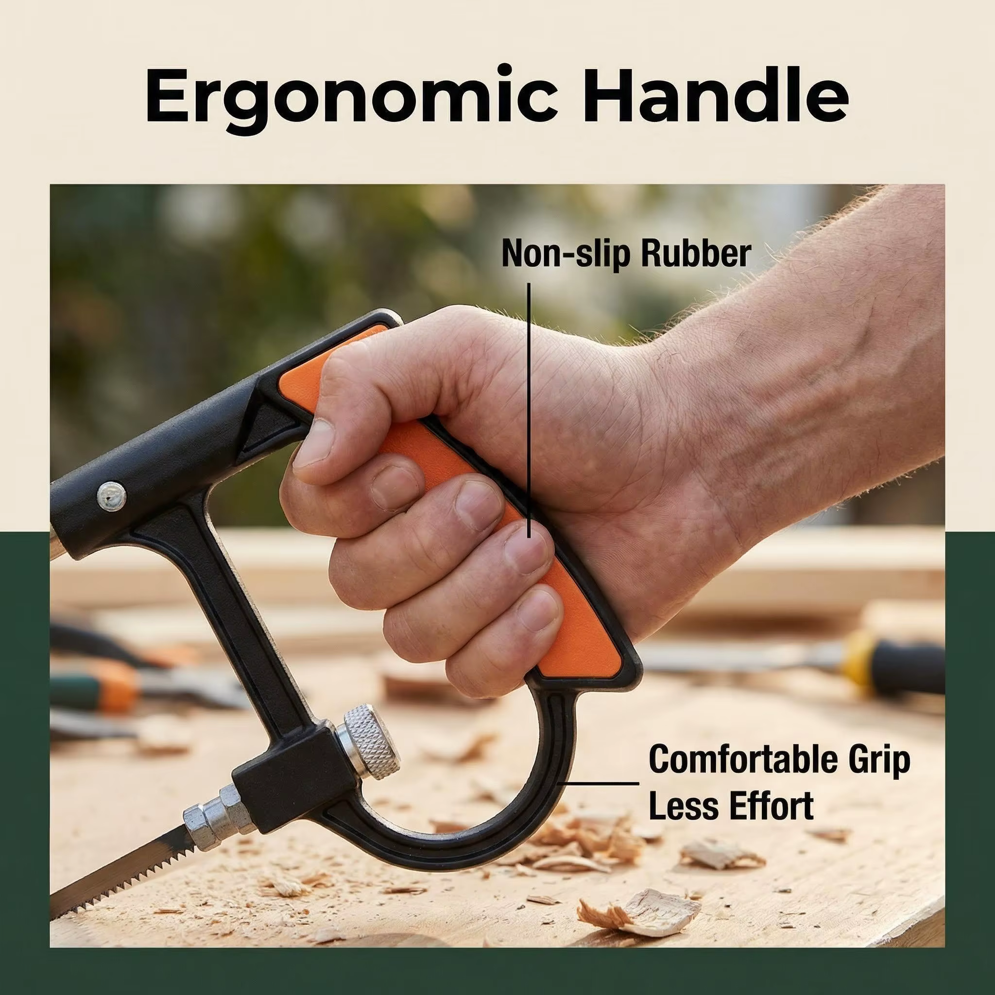 Scie à bois en acier, métal et verre - 6 outils à main pour le travail