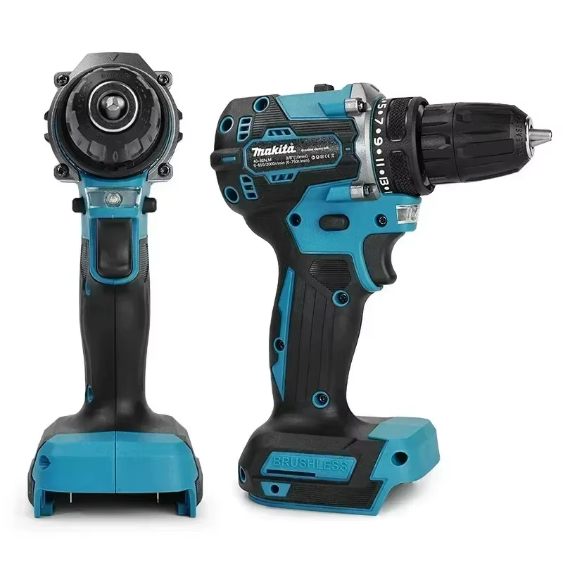 Makita Original DDF487 Perceuse-visseuse sans balais 18V, mandrin 10mm, 20 vitesses, outil rechargeable pour atelier et réparation domestique