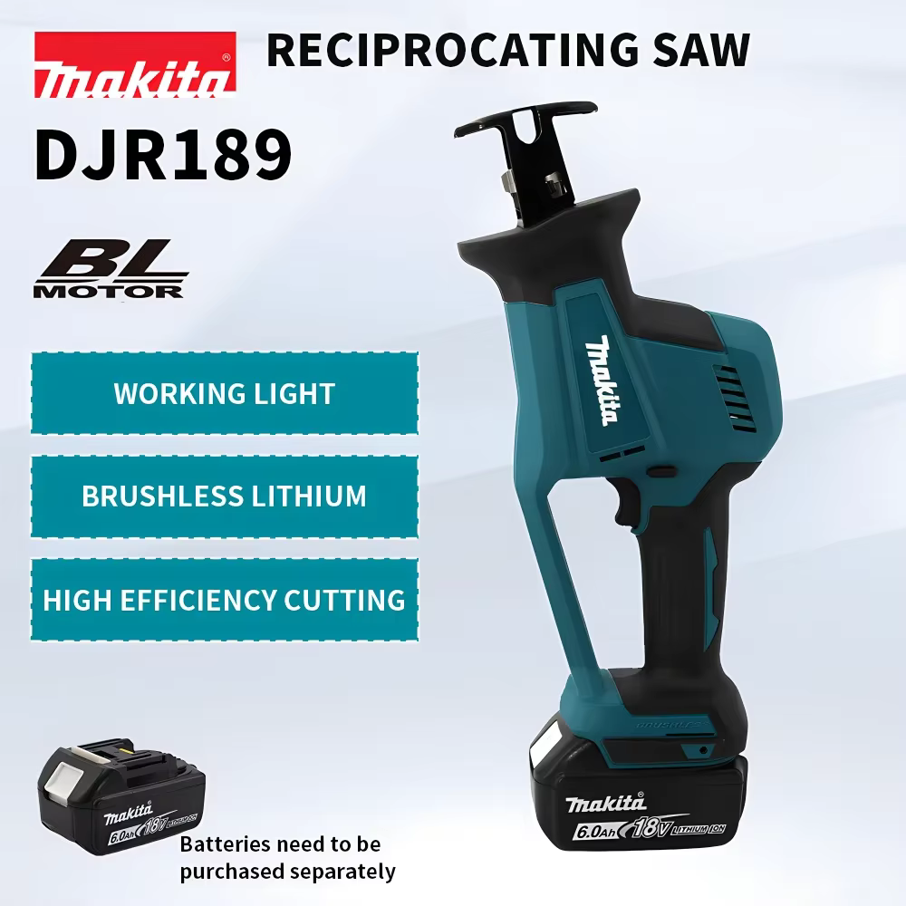 Scie sauteuse électrique Makita DJR189 18V pour couper le bois