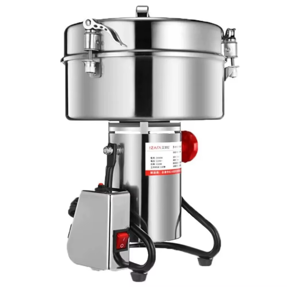 Moulin à grains commercial 4500G haute vitesse 4500W, broyeur de céréales, de matériaux médicinaux et d'épices en poudre, moulin à café en acier inoxydable