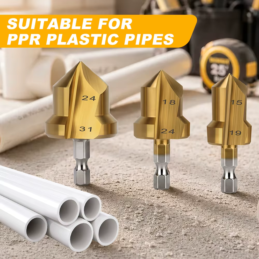 Peu de perceuse de levage de la poignée hexagonale PPR de CMCP 3PCS 24-31/18-24/15-19mm pour l'expansion de trou ennuyeux multicouche de tuyau d'eau