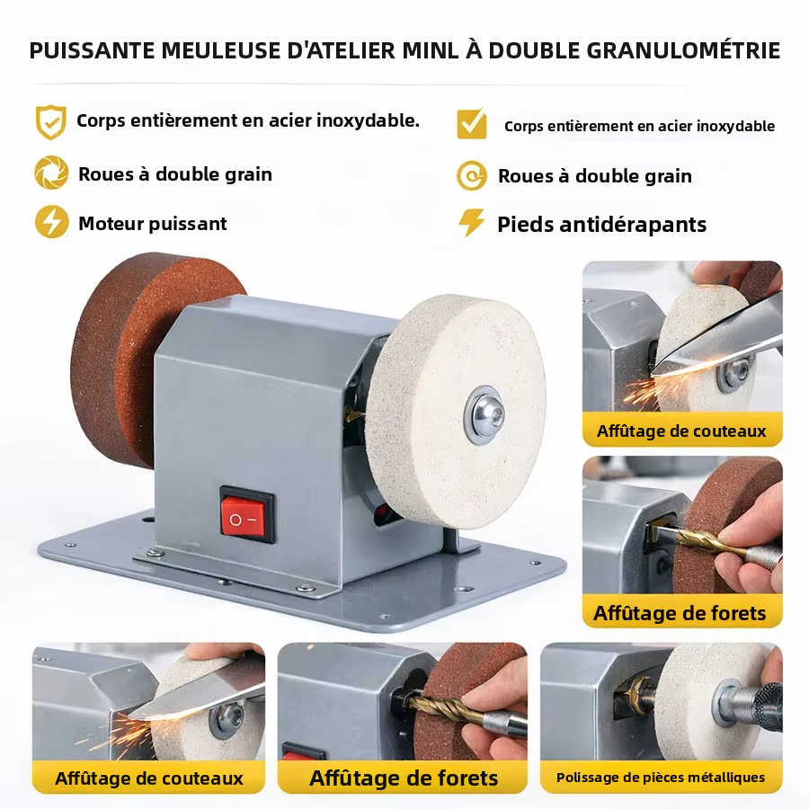 Mini meuleuse électrique de table
