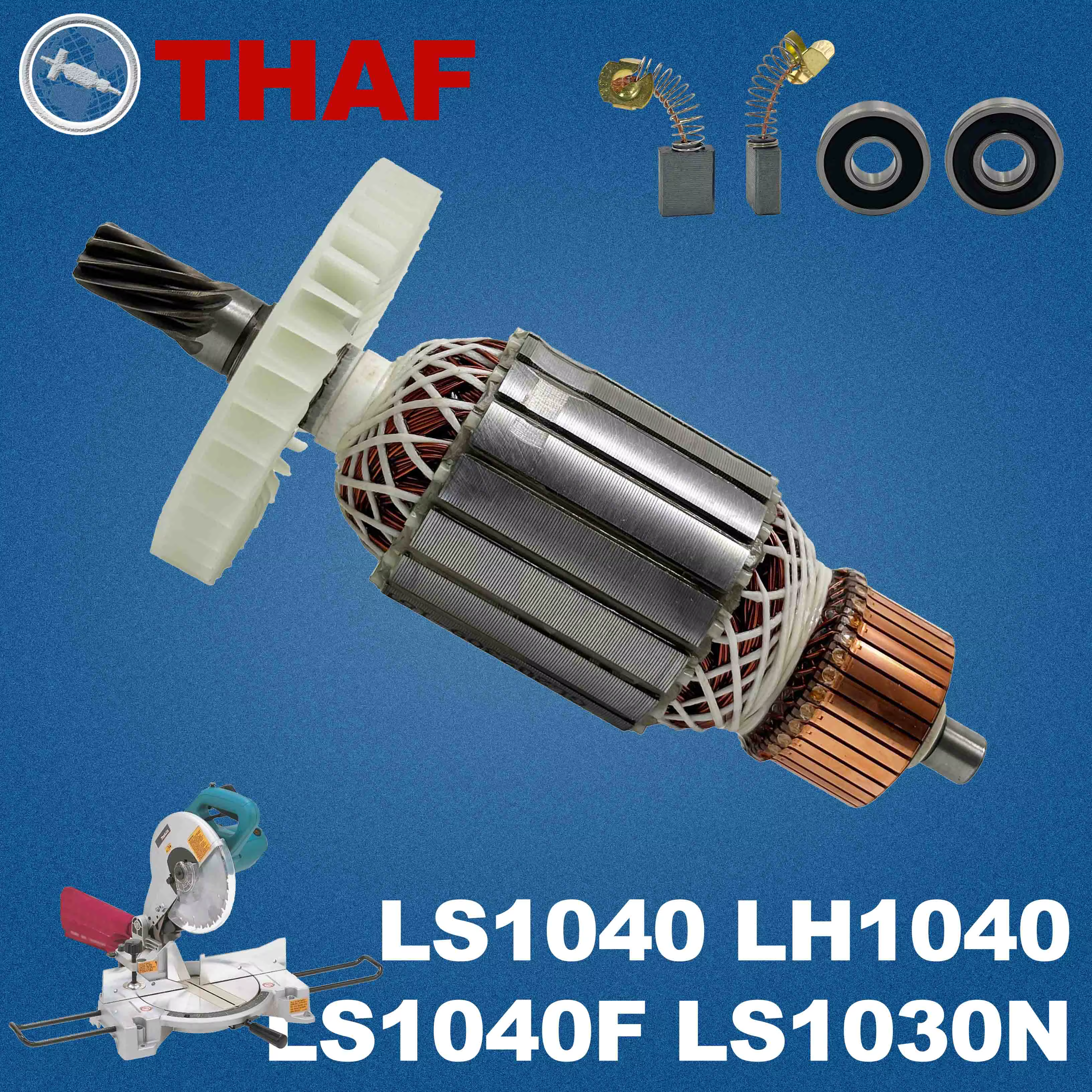 AC 220V 240V LS1040 LS1030N LS1040F LH1040 Induit Rotor pour MAKITA Scie à onglet Pièces de rechange