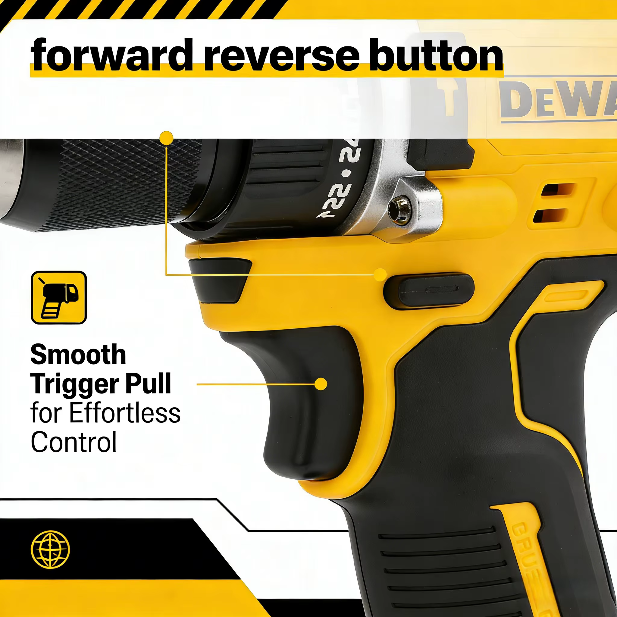 Perceuse sans fil DEWALT DCD805 Brushless 20V : Visseuse à percussion multifonction compacte (outil seul)