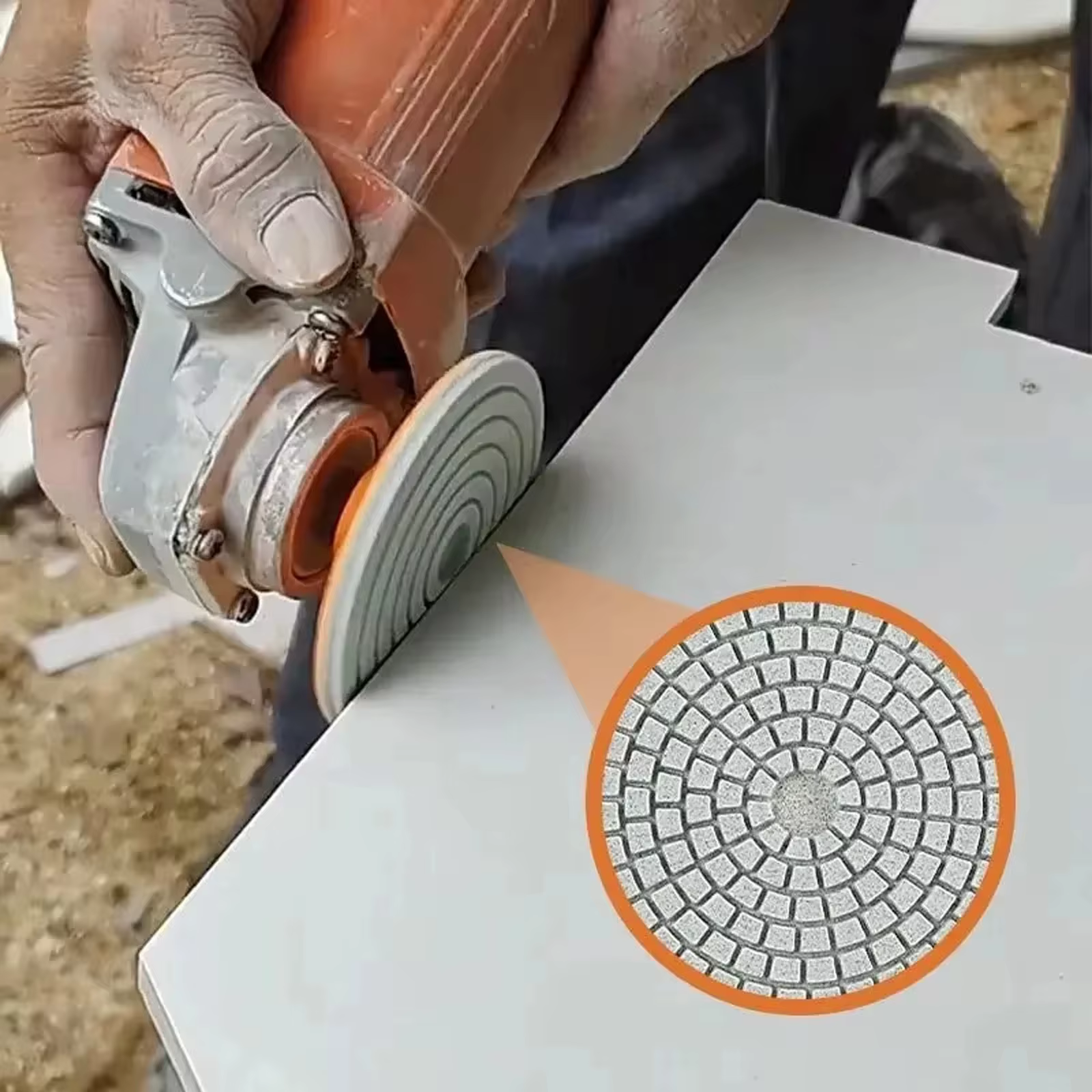 Meule diamantée 80 mm pour meuleuse d'angle
