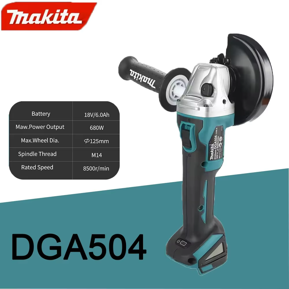 Batterie au lithium sans balais Makita DGA504 18V 6.0Ah 125mm avec plusieurs meuleuses électriques