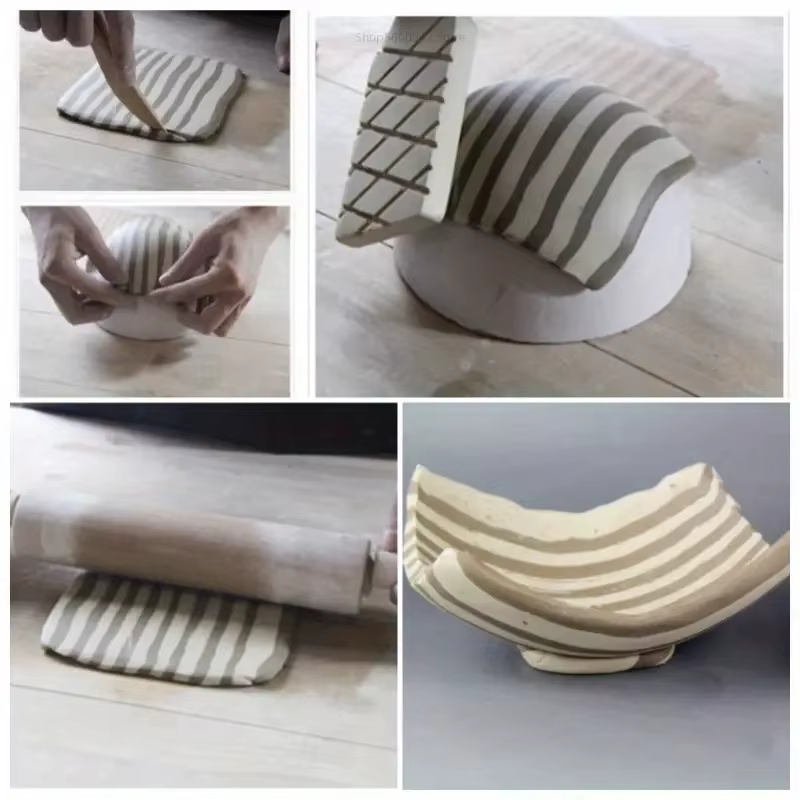 Outils de poterie, moule de modélisation hémisphérique/semi-circulaire, bol/panier rond en céramique, outils de modélisation d'enseignement scolaire de poterie