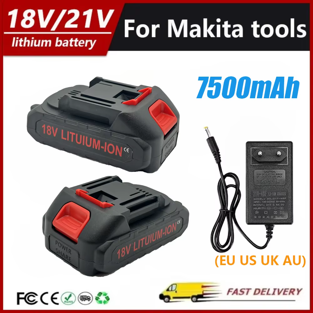 Batterie Li-ion 18V 7500mAh pour outils électriques sans fil