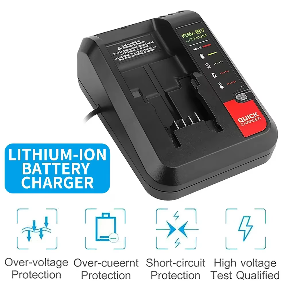Batterie pour Black & Decker 20V Lader Eddie Ion Oplader, vitation Kabel Stanley 10.8V 14.4V 18V PCC690L L2ADavid FMC690L FMC688L