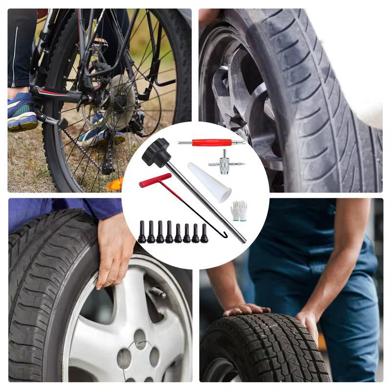 Kit d'outils de Valve de pneu à changement rapide, pour voiture, moto, vélo, remplacement et Installation faciles de tige de Valve
