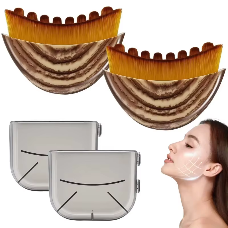 Brosse de massage lymphatique pour le visage, masseur de drainage lymphatique, outil de sculpture de la peau du visage et du menton, ergonomique