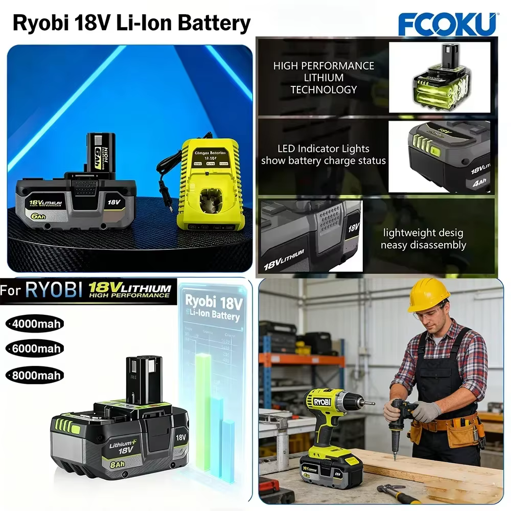 100% original RYOBI P108 18V One + 18 volts Li-ion