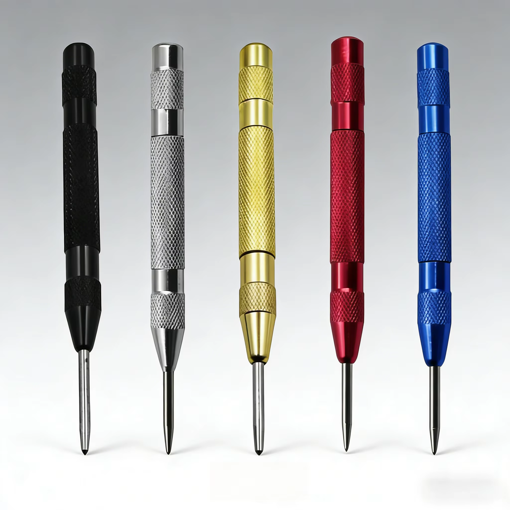 Poinçon central automatique professionnel à ressort en métal de 5 pouces | Outils de poinçonnage pour le bois et le