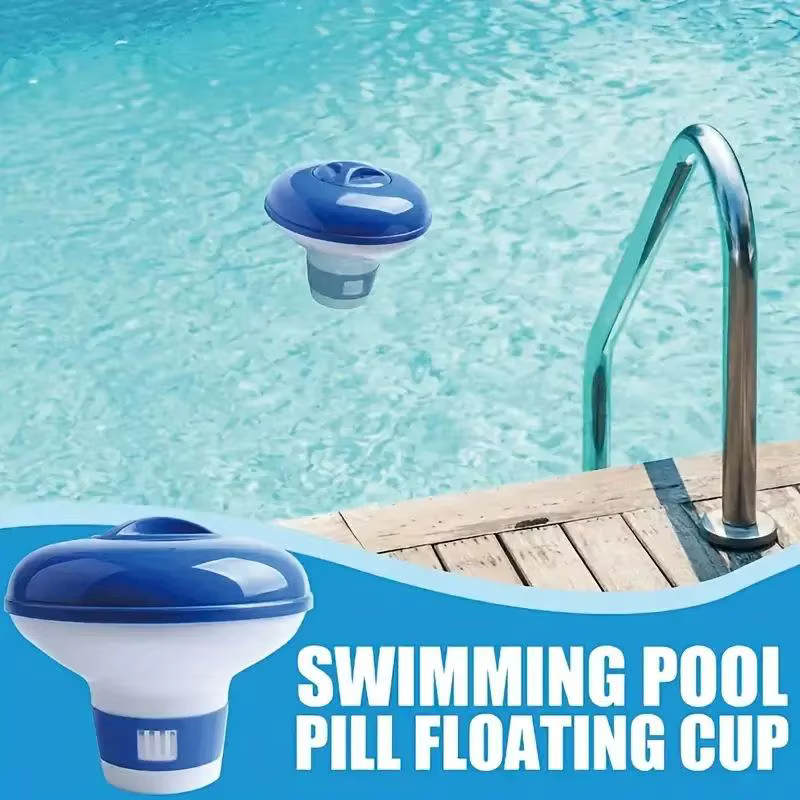 Nouveau distributeur de chlore flottant pour piscine de 5 pouces avec des aérations réglables et un couvercle anti-fuite pour piscines intérieures et extérieures, spas et bains à remous.