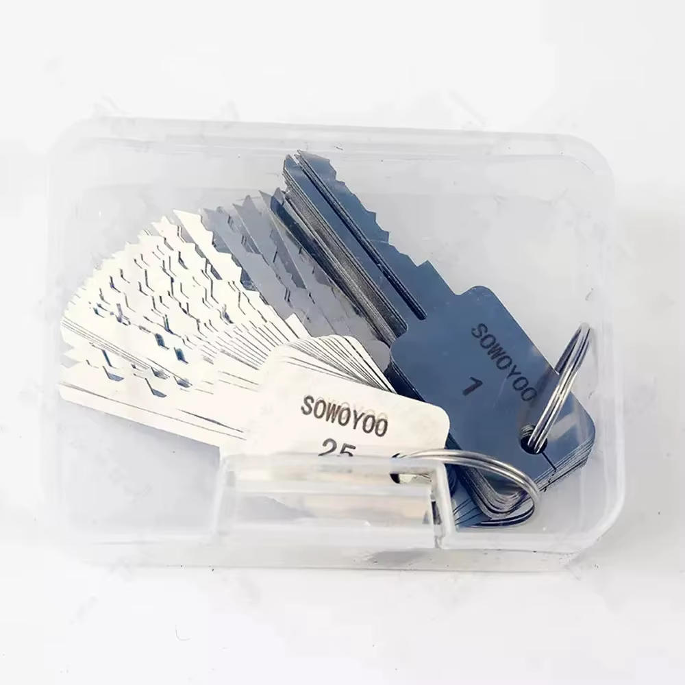 SOWOYOO Kit de clés universelles 48-en-1, outil de crochetage de serrures, fournitures de serrurier durables pour l'ouverture de portes et de serrures courantes