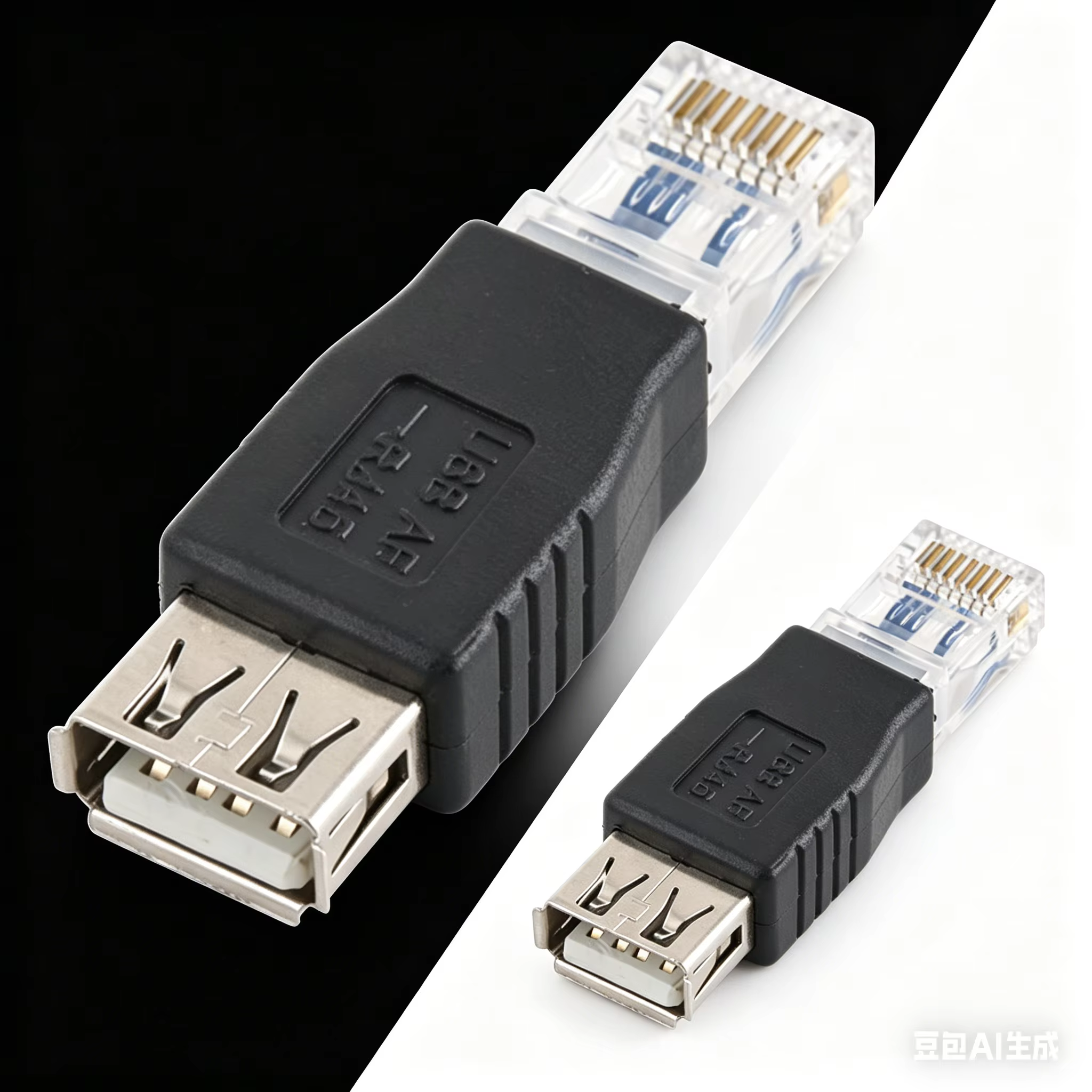 Adaptateur Usb femelle Rj45 mâle, connecteur Usb femelle vers Rj45 mâle, interface réseau 8P4C, adaptateur mère Usb2.0
