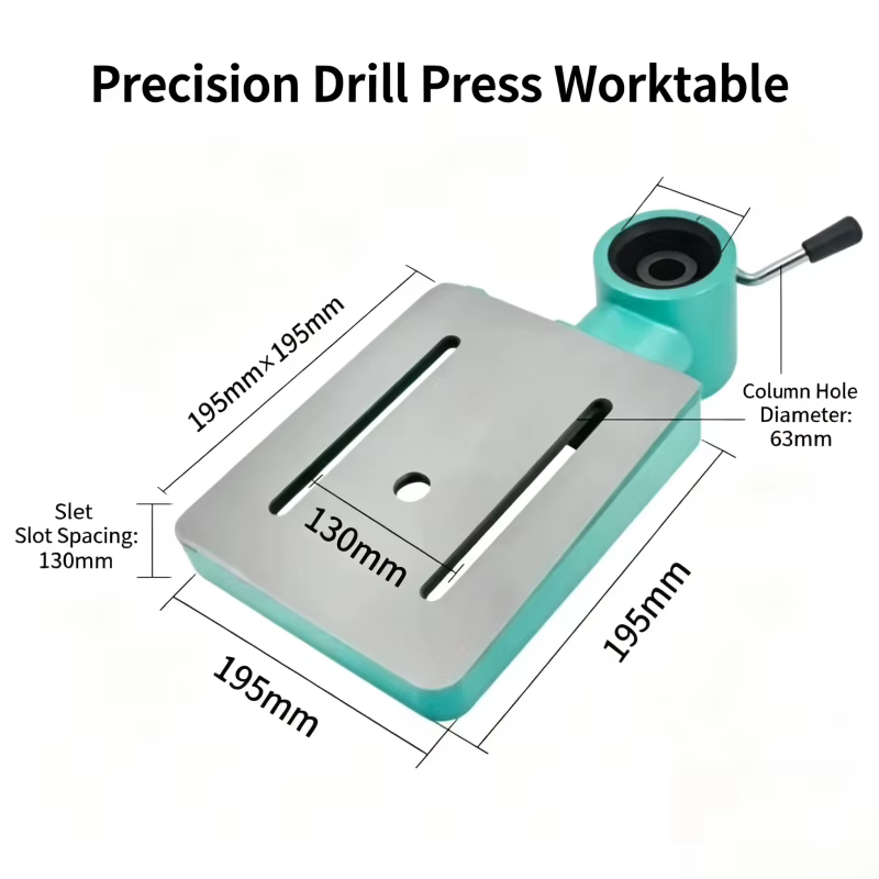 Table de travail en fonte pour perceuse sur colonne avec connecteur en T à serrage universel, surface de travail pour perceuse, pièces détachées pour perceuse