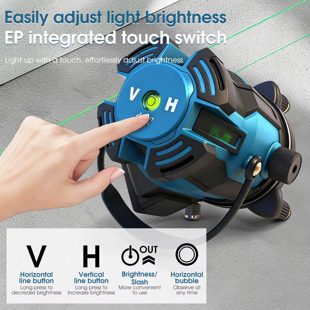 Niveau laser vert à 5 lignes