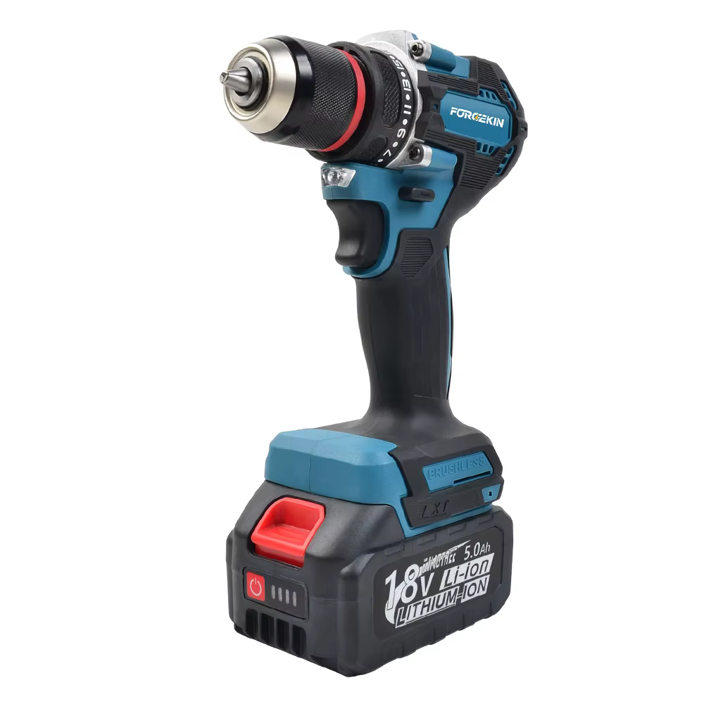 FORGEKIN Perceuse-visseuse sans fil à batterie lithium-ion, outil de perçage électrique rechargeable pour bricolage domestique, compatible avec les batteries Makita