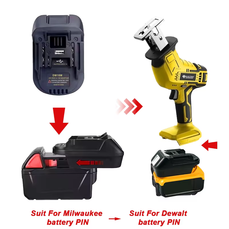 Scies sauteuses sans fil 3999W avec adaptateur de batterie