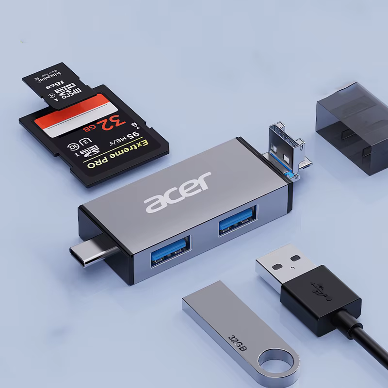 Lecteur de carte multifonction USB3.0 et USB C vers SD MicroSD TF pour PC accessoires d'ordinateur portable